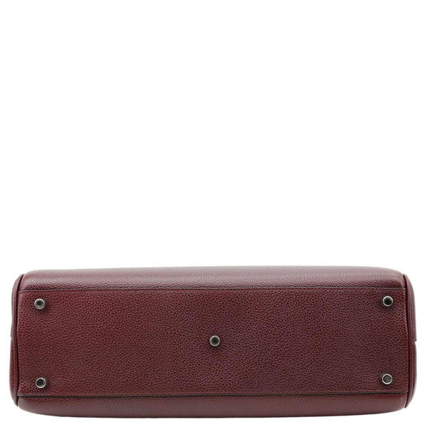 GUCCI Zumi Medium Leather Top Handle Shoulder Bag Burgundy 564714