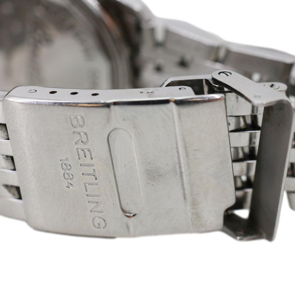 Breitling Montbrillant Chronograph Automatic Stainless Steel Off White Dial Watch A41370