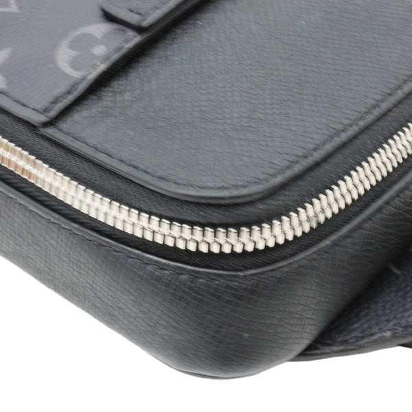 LOUIS VUITTON Outdoor Slingbag Monogram Taigarama Leather Crossbody Bag Black