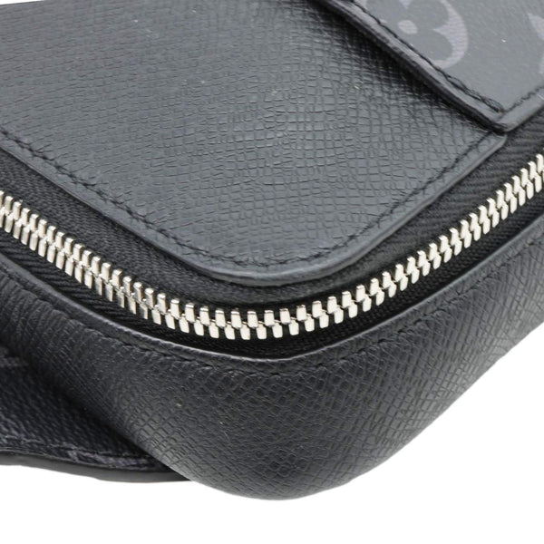 LOUIS VUITTON Outdoor Slingbag Monogram Taigarama Leather Crossbody Bag Black