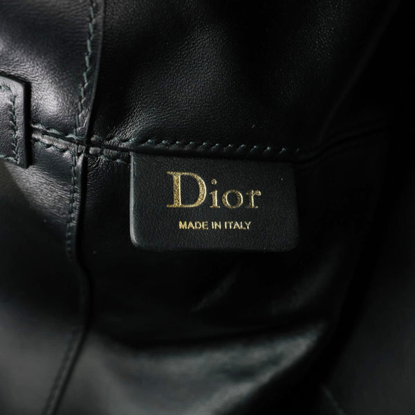 CHRISTIAN DIOR Toujours Houndstooth Embroidery Sequins Tote Bag Black