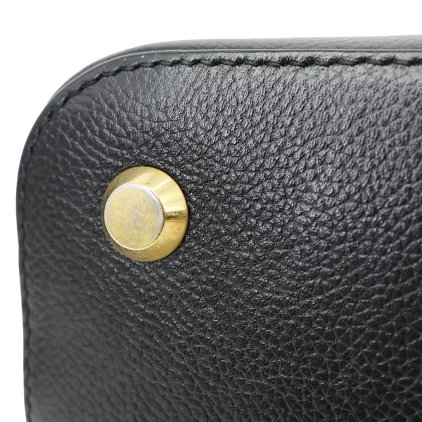 BALENCIAGA Ville Top Handle Small Grained Leather Crossbody Bag Black