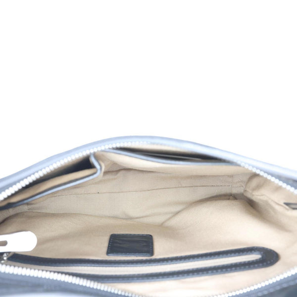 BURBERRY Nova Check Canvas Hobo Bag Black