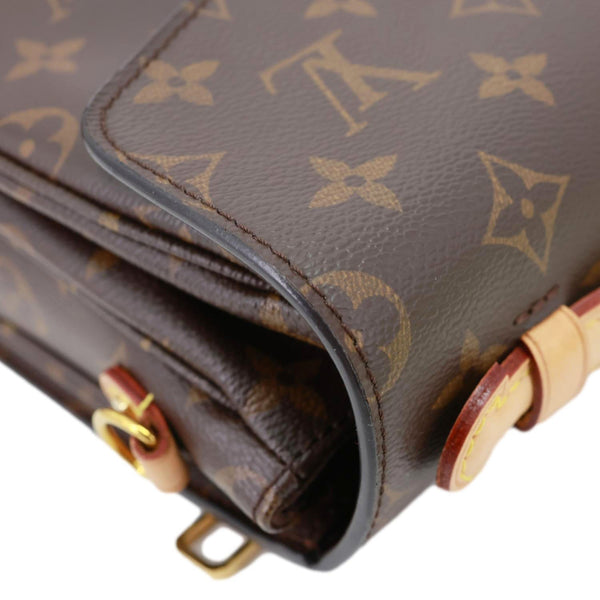 LOUIS VUITTON Metis Pochette Monogram Canvas Crossbody Bag Brown