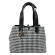CHRISTIAN DIOR Toujours Houndstooth Embroidery Sequins Tote Bag Black