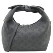 LOUIS VUITTON Why Knot MM Monogram Mahina Leather Shoulder Bag Black