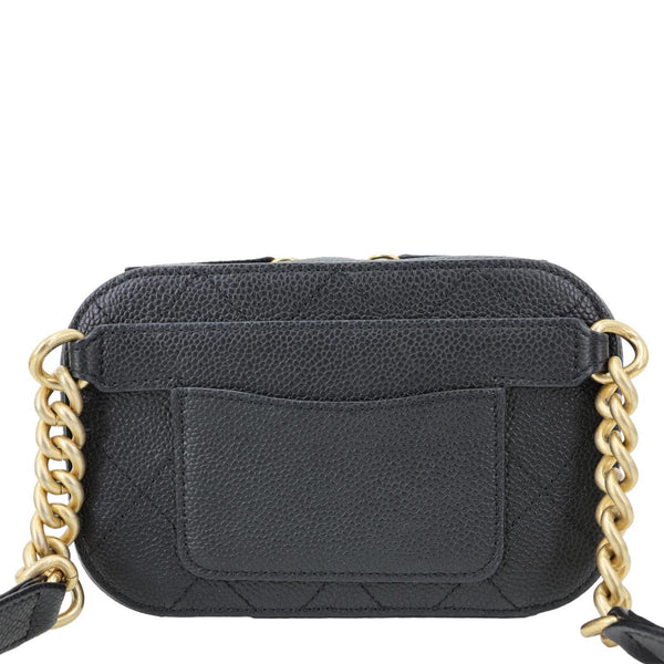 CHANEL Chic Affinity Quilted Caviar Leather Belt Bag Black
