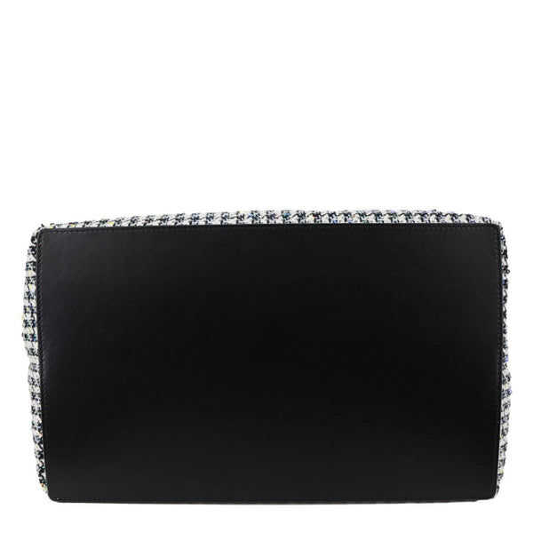 CHRISTIAN DIOR Toujours Houndstooth Embroidery Sequins Tote Bag Black