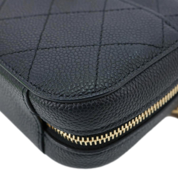 CHANEL Chic Affinity Quilted Caviar Leather Belt Bag Black