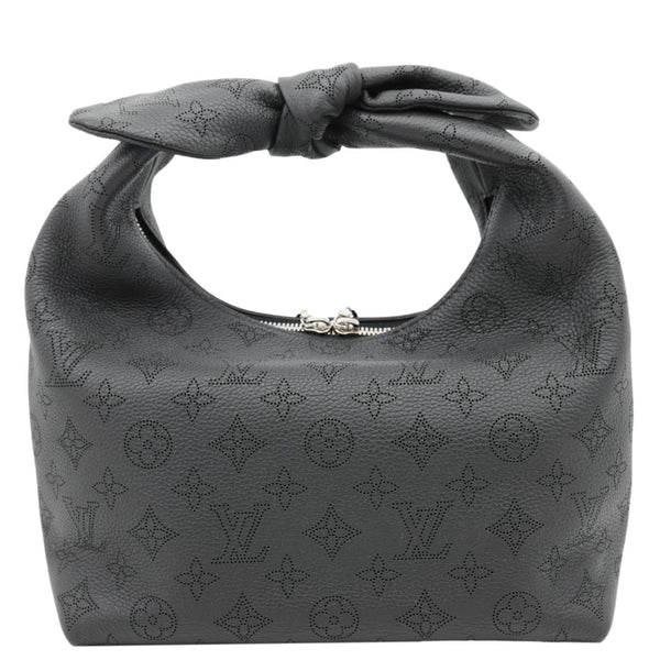 LOUIS VUITTON Why Knot MM Monogram Mahina Leather Shoulder Bag Black