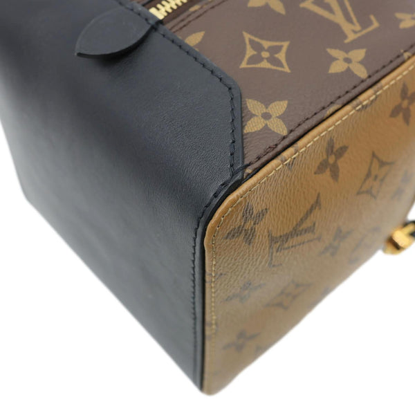 LOUIS VUITTON Square Reverse Monogram Canvas Tote Bag Brown