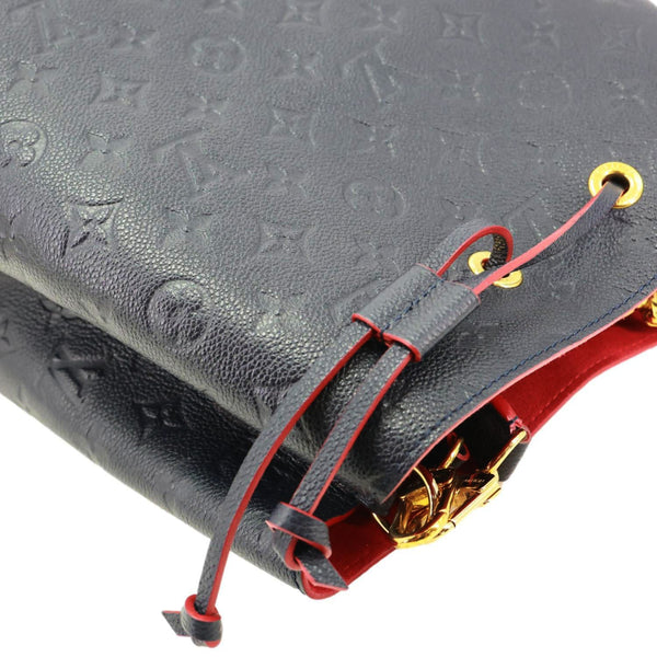 LOUIS VUITTON NeoNoe MM Monogram Empreinte Leather Shoulder Bag Navy Blue