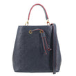 LOUIS VUITTON NeoNoe MM Monogram Empreinte Leather Shoulder Bag Navy Blue