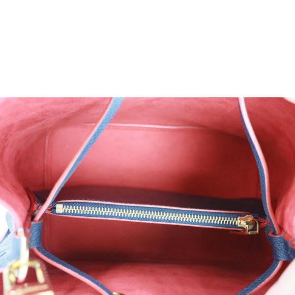 LOUIS VUITTON NeoNoe MM Monogram Empreinte Leather Shoulder Bag Navy Blue