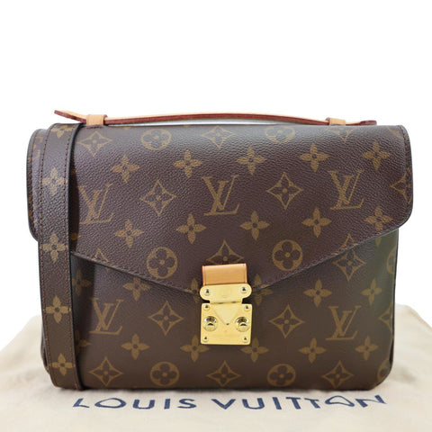 LOUIS VUITTON Metis Pochette Monogram Canvas Crossbody Bag Brown