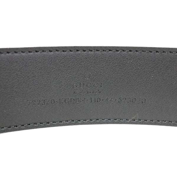 GUCCI Rectangular Buckle GG Supreme Canvas Reversible Belt Black 722370 Size 110/44