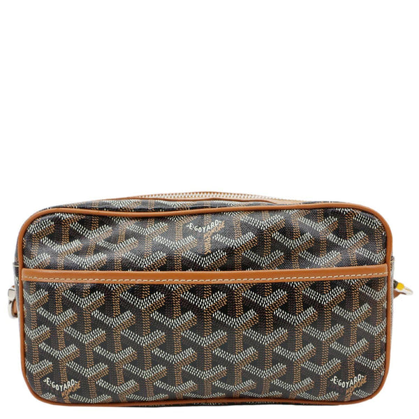 GOYARD Sac Cap Vert Coated Canvas Crossbody Bag Black