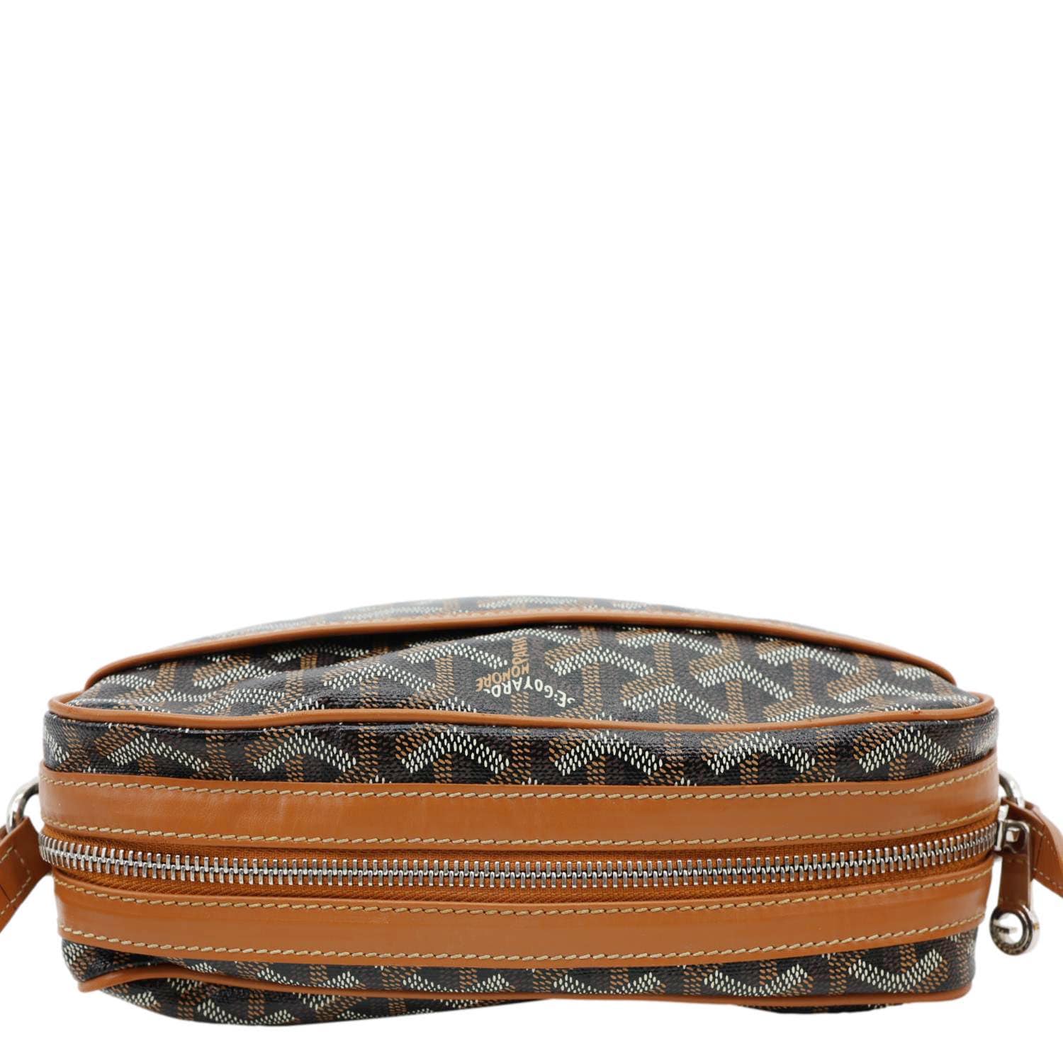 GOYARD Sac Cap Vert Coated Canvas Crossbody Bag Black