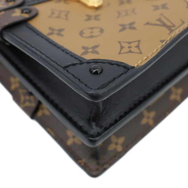 LOUIS VUITTON Trunk Clutch Reverse Monogram Crossbody Bag Brown