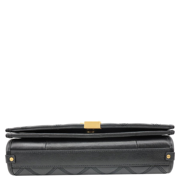 YVES SAINT LAURENT Becky Quilted Lambskin Leather Chain Shoulder Bag Black