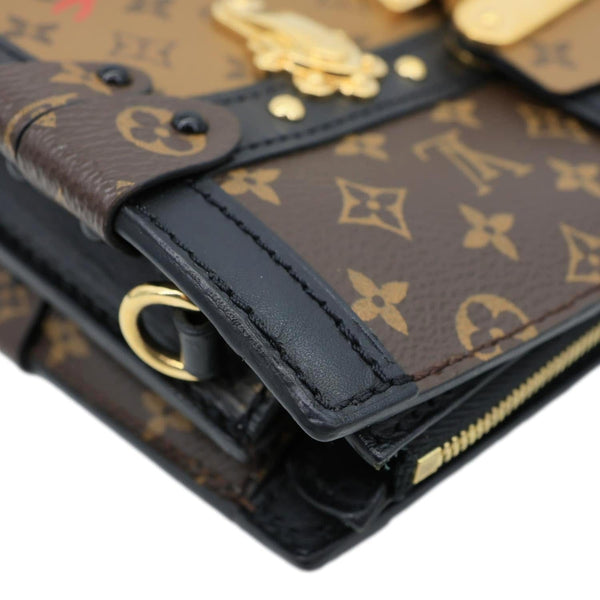 LOUIS VUITTON Trunk Clutch Reverse Monogram Crossbody Bag Brown