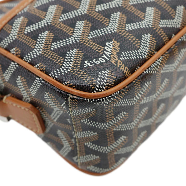 GOYARD Sac Cap Vert Coated Canvas Crossbody Bag Black