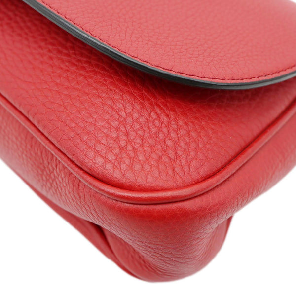 GUCCI GG Soho Tassel Chain Leather Crossbody Bag Red 336752