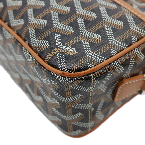 GOYARD Sac Cap Vert Coated Canvas Crossbody Bag Black