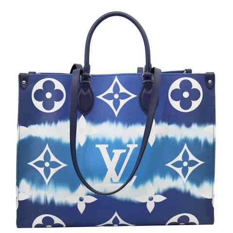 LOUIS VUITTON Onthego GM Monogram Escale Canvas Shoulder Bag Blue