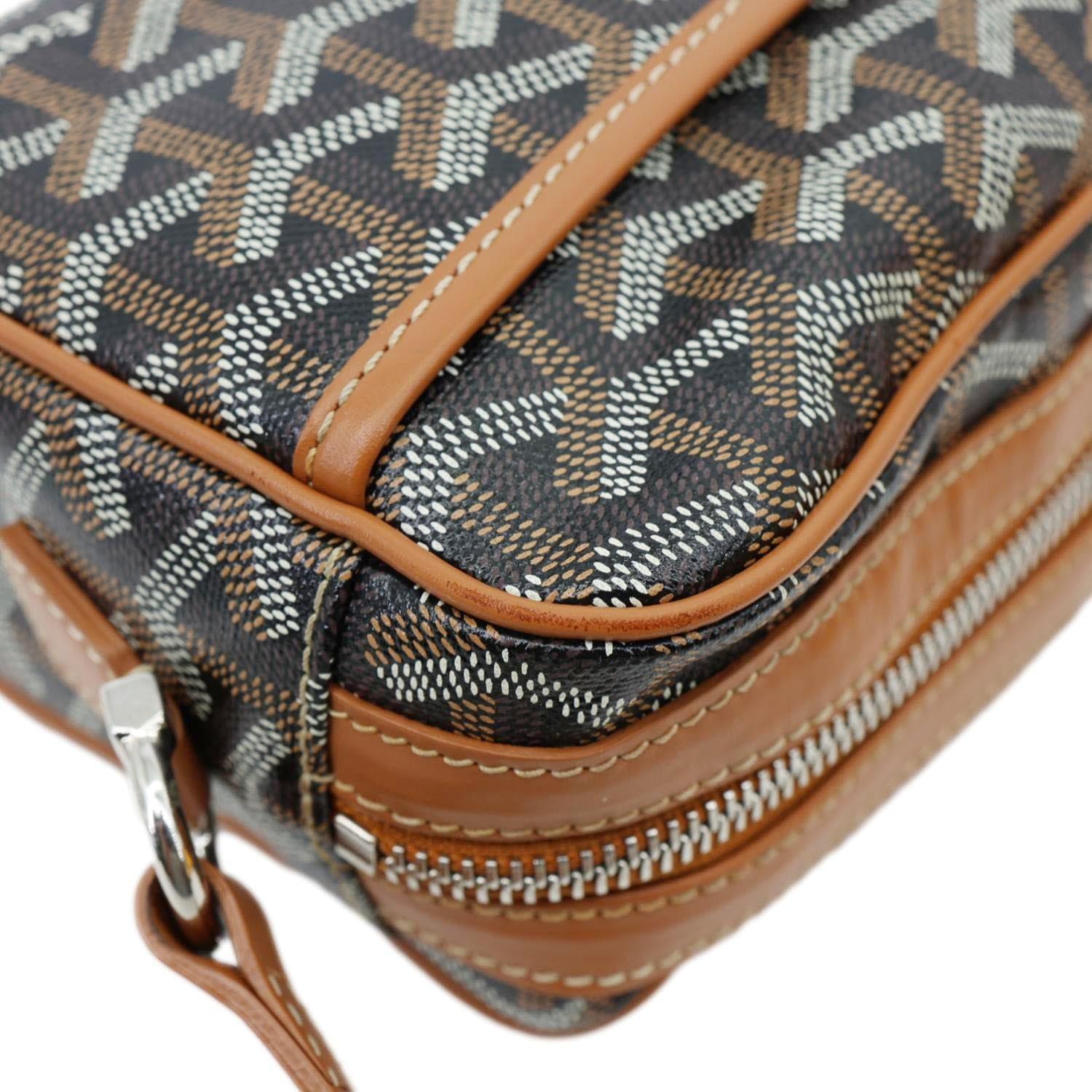 Goyard ショルダーバッグ ブラウン ベージュ GOYARD Sac Cap Vert Coated Canvas Crossbody Bag Black