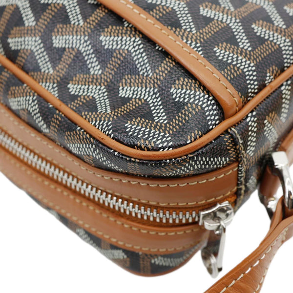 GOYARD Sac Cap Vert Coated Canvas Crossbody Bag Black