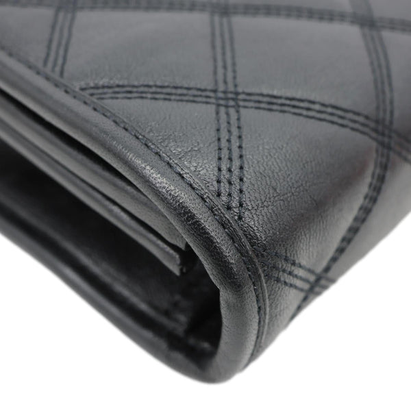 YVES SAINT LAURENT Becky Quilted Lambskin Leather Chain Shoulder Bag Black