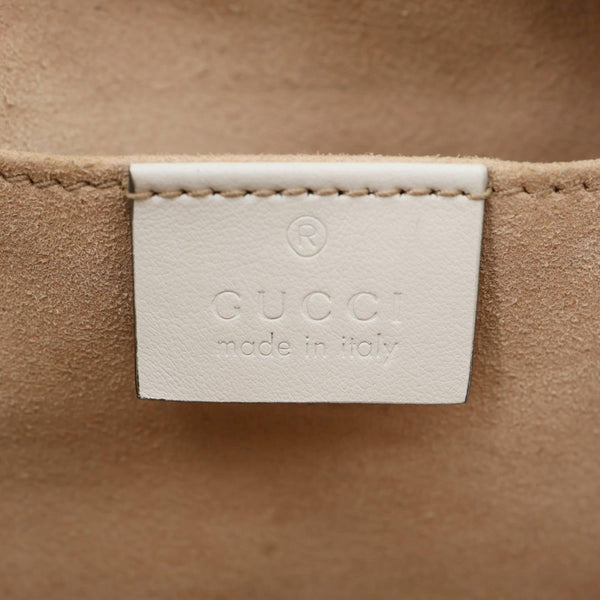 GUCCI GG Marmont Small Matelasse Chevron Leather Camera Bag White 447632