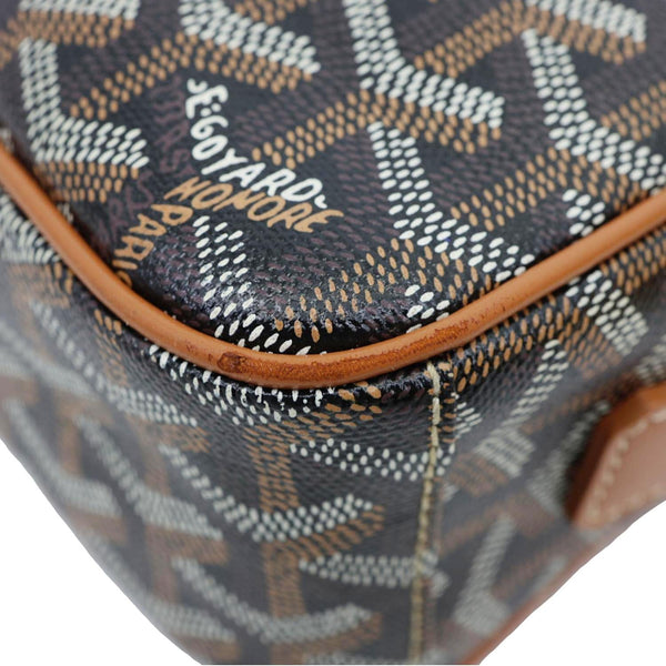 GOYARD Sac Cap Vert Coated Canvas Crossbody Bag Black