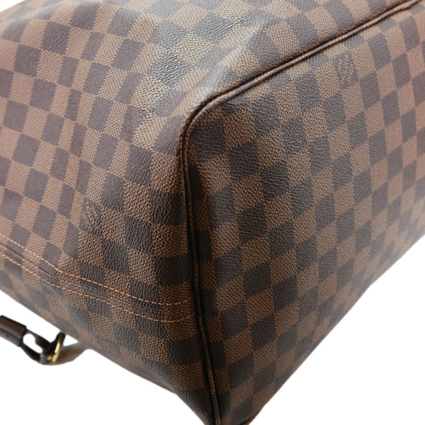 LOUIS VUITTON Neverfull GM Damier Ebene Tote Bag Brown