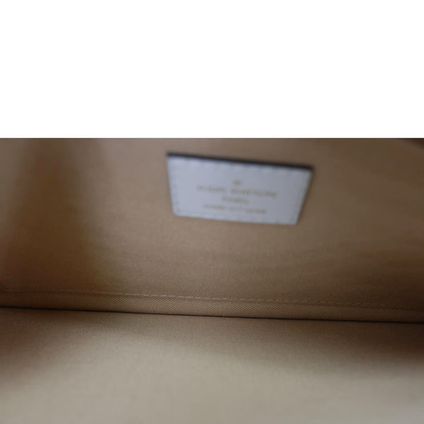 LOUIS VUITTON Neverfull Pochette Monogram Canvas Wristlet White