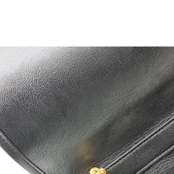 YVES SAINT LAURENT Becky Quilted Lambskin Leather Chain Shoulder Bag Black