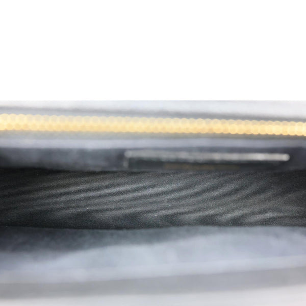 YVES SAINT LAURENT Becky Quilted Lambskin Leather Chain Shoulder Bag Black