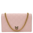 GUCCI Linea Cat Animalier Leather Chain Crossbody Bag Pink 548060