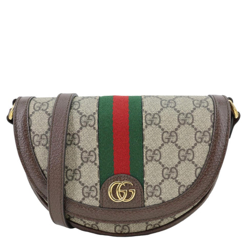 GUCCI Ophidia Mini GG Supreme Canvas Shoulder Bag Beige 757309