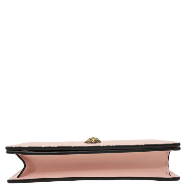 GUCCI Linea Cat Animalier Leather Chain Crossbody Bag Pink 548060