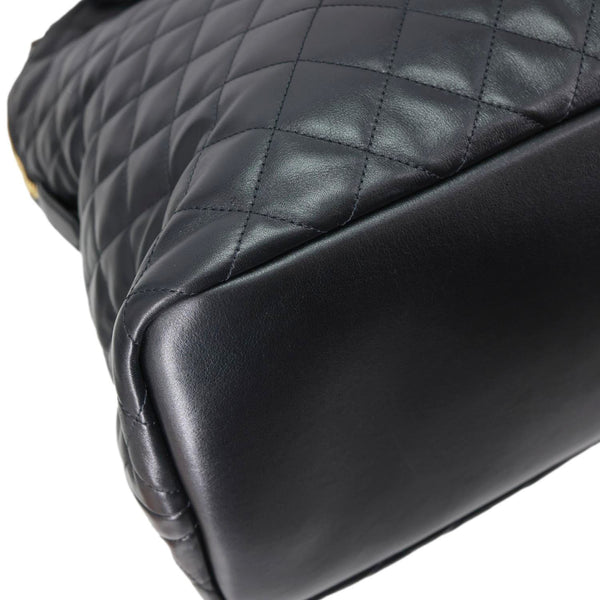 YVES SAINT LAURENT Giant Quilted Calfskin Leather Travel Bag Black