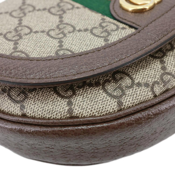 GUCCI Ophidia Mini GG Supreme Canvas Shoulder Bag Beige 757309