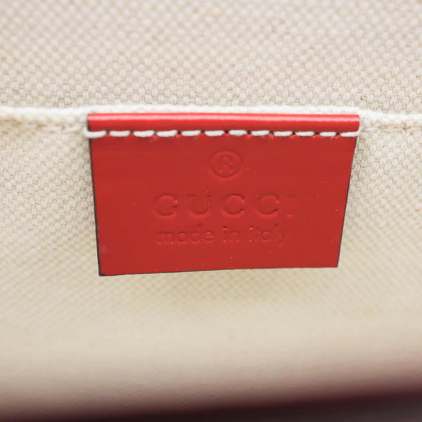 GUCCI Interlocking GG Small Leather Chain Shoulder Bag Red 431384