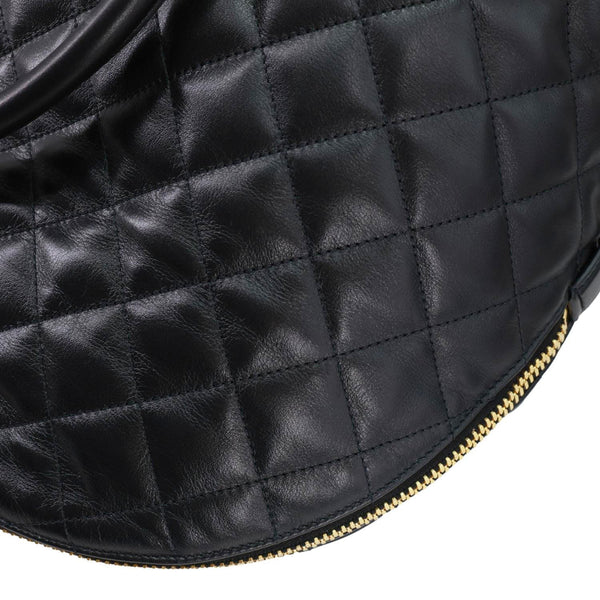 YVES SAINT LAURENT Giant Quilted Calfskin Leather Travel Bag Black