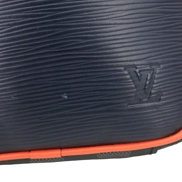 LOUIS VUITTON Danube PM Slim Epi Leather Crossbody Bag Navy Blue