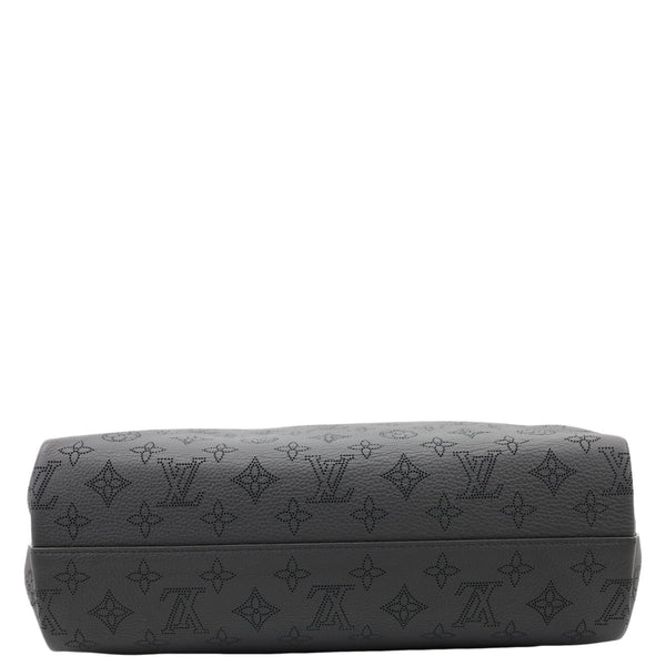 LOUIS VUITTON Why Knot MM Monogram Mahina Leather Hobo Bag Black