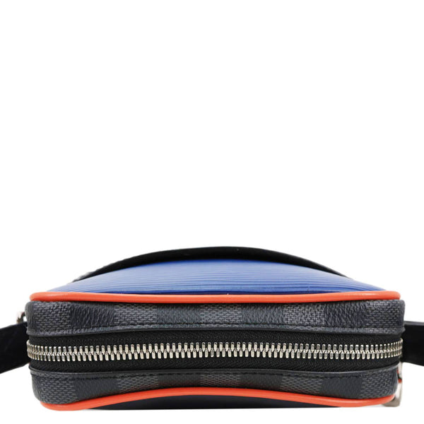 LOUIS VUITTON Danube PM Slim Epi Leather Crossbody Bag Navy Blue