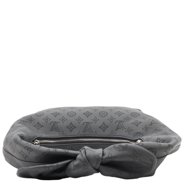 LOUIS VUITTON Why Knot MM Monogram Mahina Leather Hobo Bag Black