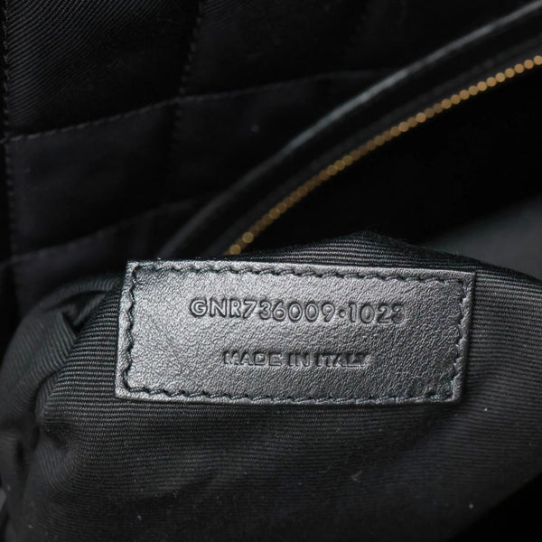 YVES SAINT LAURENT Giant Quilted Calfskin Leather Travel Bag Black